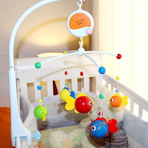  [아마존 핫딜] Fisca Baby Musical Crib Mobile, Infant Bed Decoration Toy Hanging Rotating Bell with Melodies Dual Purpose (Mobile & Bath Toy)