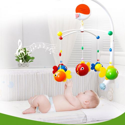  [아마존 핫딜] Fisca Baby Musical Crib Mobile, Infant Bed Decoration Toy Hanging Rotating Bell with Melodies Dual Purpose (Mobile & Bath Toy)