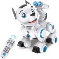 [아마존베스트]Fisca fisca Remote Control Robotic Dog RC Interactive Intelligent Walking Dancing Programmable Robot Puppy Toys Electronic Pets with Light and Sound for Kids Boys Girls Age 6, 7, 8, 9, 1