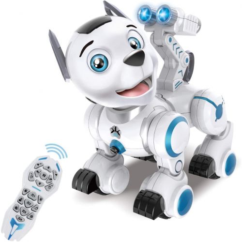  [아마존베스트]Fisca fisca Remote Control Robotic Dog RC Interactive Intelligent Walking Dancing Programmable Robot Puppy Toys Electronic Pets with Light and Sound for Kids Boys Girls Age 6, 7, 8, 9, 1