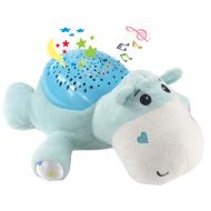 Fisca Baby Sleep Soother, Infant Slumber Buddies 60 Lullabies White Noise Starlight Projection Sound Machine (Plush Hippo)