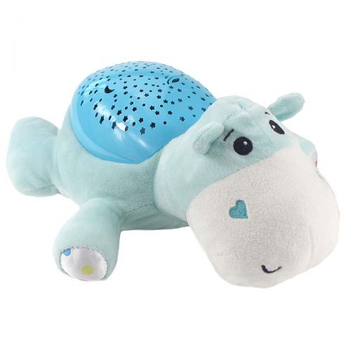  Fisca Baby Sleep Soother, Infant Slumber Buddies 60 Lullabies White Noise Starlight Projection Sound Machine (Plush Hippo)