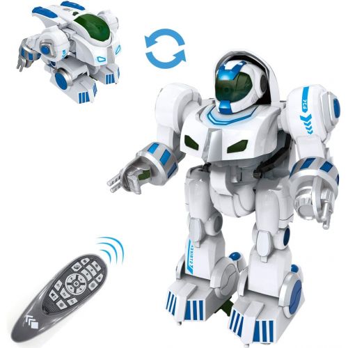  fisca Remote Control Robot RC Fingerprinting Transform Smart Walking Dancing Intelligent Programmable Robots Toys with Light and Sound for Kids Boys Girls