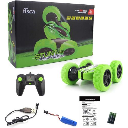  Fisca RC Car Remote Control Stunt Car, 4WD Monster Truck Double Sided Rotating Tumbling - 2.4GHz High Speed Rock Crawler Vehicle with Headlights for Kids Age 4, 5, 6, 7, 8, 9-12 Ye