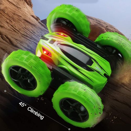  Fisca RC Car Remote Control Stunt Car, 4WD Monster Truck Double Sided Rotating Tumbling - 2.4GHz High Speed Rock Crawler Vehicle with Headlights for Kids Age 4, 5, 6, 7, 8, 9-12 Ye