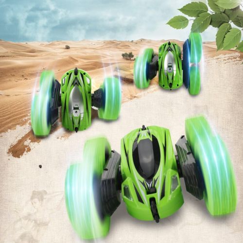  Fisca RC Car Remote Control Stunt Car, 4WD Monster Truck Double Sided Rotating Tumbling - 2.4GHz High Speed Rock Crawler Vehicle with Headlights for Kids Age 4, 5, 6, 7, 8, 9-12 Ye