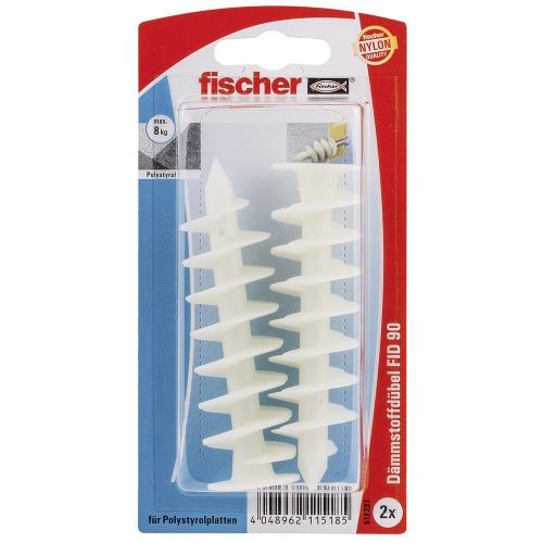  [아마존 핫딜]  [아마존핫딜]Fischer fischer FID 90 K - Dammstoffduebel zum warmebrueckenfreien Befestigen von Briefkasten, Lampen, Bewegungsmeldern in Dammplatten ab 90 mm - 2 Stueck - Art.-Nr. 512237