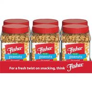 [무료배송]Fisher Nuts Fisher Snack Dry Roasted Sea Salt Peanuts, 36oz (Pack of 6)