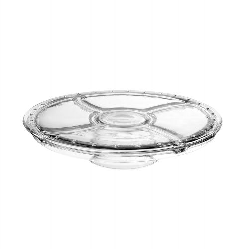  Fisher Home Products Cake Stand with Dome (8-in-1 Design) Multifunctional Serving Platter for Kitchens, Dining Rooms | Pedestal or Cover Use | Elegant Glass Durability