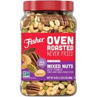 [무료배송]Fisher Nuts Fisher Snack Oven Roasted Never Fried, Mixed Nuts with Peanuts, 24oz (Pack of 1) Peanuts, Almonds, Cashews, Pistachios, Pecans, Made With Sea Salt