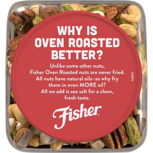  [무료배송]Fisher Nuts Fisher Snack Oven Roasted Never Fried, Mixed Nuts with Peanuts, 24oz (Pack of 1) Peanuts, Almonds, Cashews, Pistachios, Pecans, Made With Sea Salt