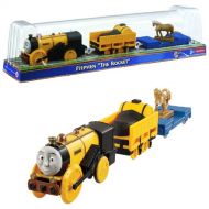 Fisher Price Year 2013 Thomas and Friends As Seen On King of the Railway DVD Series Trackmaster Motorized Railway Battery Powered Tank Engine 3 Pack Train Set - STEPHEN THE ROCKET