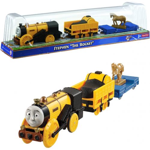  Fisher Price Year 2013 Thomas and Friends As Seen On King of the Railway DVD Series Trackmaster Motorized Railway Battery Powered Tank Engine 3 Pack Train Set - STEPHEN THE ROCKET