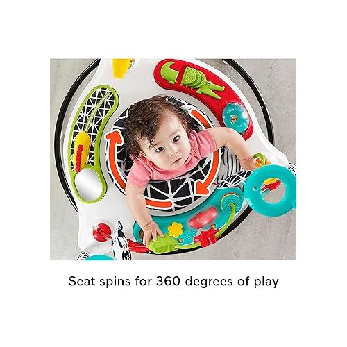 피셔프라이스 Fisher-Price Baby Bouncer Animal Wonders Jumperoo Activity Center With Music Lights Sounds And Developmental Toys