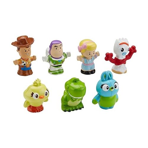 피셔프라이스 Fisher-Price Little People Toddler Toys Disney Toy Story 7 Friends Pack Figure Set with Woody & Buzz Lightyear for Ages 18+ Months (Amazon Exclusive)