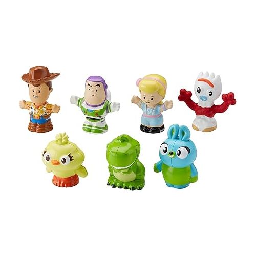 피셔프라이스 Fisher-Price Little People Toddler Toys Disney Toy Story 7 Friends Pack Figure Set with Woody & Buzz Lightyear for Ages 18+ Months (Amazon Exclusive)