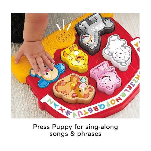 피셔프라이스 Fisher-Price Toddler Shape Sorting Toy Laugh & Learn Farm Animal Puzzle with Music & Sounds for Kids Ages 1+ Years?