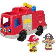 Little People Musical Toddler Toy Helping Others Fire Truck with Lights Sounds & 2 Figures for Ages 1+ Years