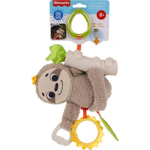 피셔프라이스 Fisher-Price Baby Toy Slow Much Fun Stroller Sloth With Motion & Sensory Details For Newborn Take-Along Play