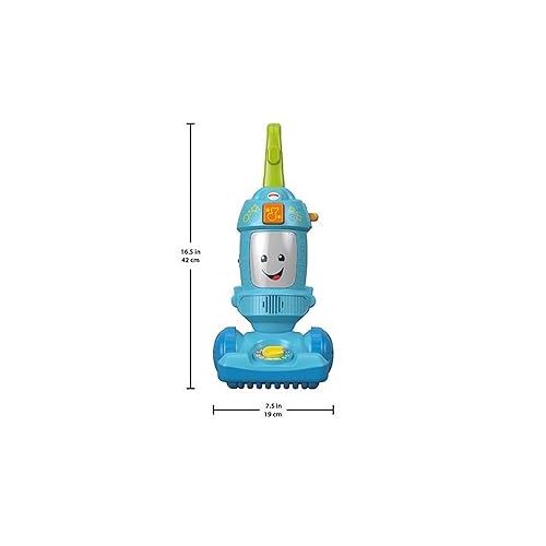 피셔프라이스 Fisher-Price Toddler Toy Laugh & Learn Light-Up Learning Vacuum Musical Push Along for Pretend Play Infants Ages 1+ Years?