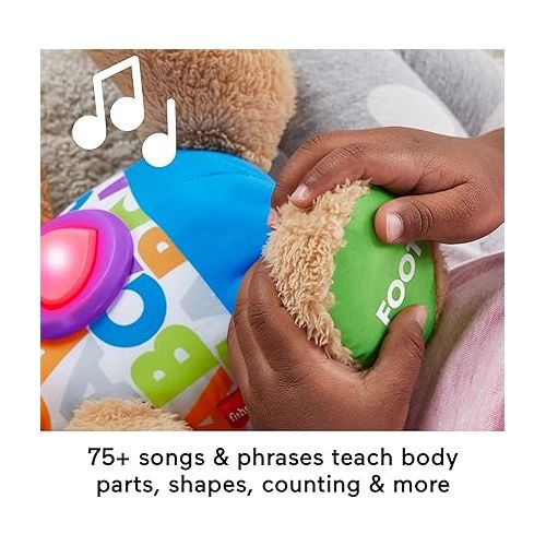 피셔프라이스 Fisher-Price Baby & Toddler Toy Laugh & Learn Smart Stages Puppy Musical Plush with Lights & Phrases for Infants Ages 6+ Months