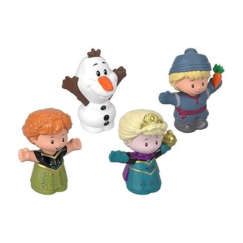 피셔프라이스 Fisher-Price Little People Toddler Toys Disney Frozen Elsa & Friends Figure Set with Anna Kristoff & Olaf for Ages 18+ Months