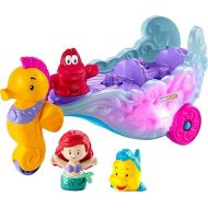 Fisher-Price Little People Toddler Toy Disney Princess Ariel's Light-Up Sea Carriage Musical Vehicle for Pretend Play Ages 18+ Months?