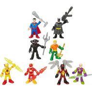 Fisher-Price Imaginext DC Super Friends Batman Figure Set Super-Hero Showdown with Superman Aquaman The Flash & Super Villains for Ages 3+ Years