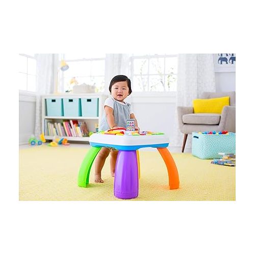 피셔프라이스 Fisher-Price Baby to Toddler Toy Laugh & Learn Around the Town Learning Activity Table with Music & Lights for Infants Ages 6+ Months? (Amazon Exclusive)