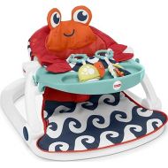 Fisher-Price Portable Baby Chair Sit-Me-Up Floor Seat With Snack Tray And Developmental Toys, Crinkle & Squeaker Seat Pad, Crab
