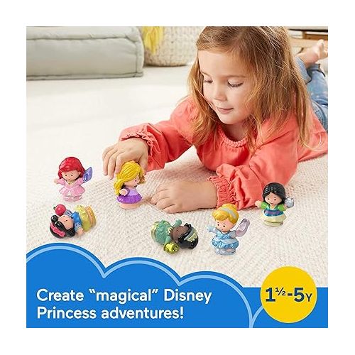 피셔프라이스 Fisher-Price Little People Toddler Toys Disney Princess Gift Set with 6 Character Figures for Preschool Pretend Play Ages 18+ Months (Amazon Exclusive)