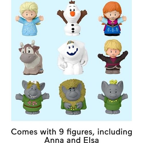 피셔프라이스 Fisher-Price Little People Toddler Toy Disney Frozen Carry Along Castle Case Playset with Figures for Pretend Play Kids Ages 18+ Months?