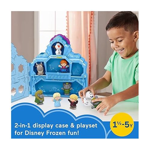 피셔프라이스 Fisher-Price Little People Toddler Toy Disney Frozen Carry Along Castle Case Playset with Figures for Pretend Play Kids Ages 18+ Months?