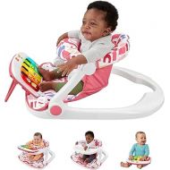 Fisher-Price Portable Baby Chair Kick & Play Deluxe Sit-Me-Up Seat with Piano Learning Toy and Snack Tray for Infants to Toddlers, Pink