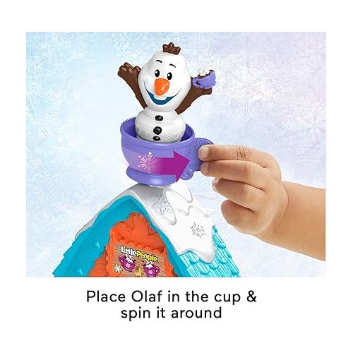 피셔프라이스 Fisher-Price Little People? Toddler Toys Disney Frozen Snowflake Village Playset with Anna Elsa & Olaf for Ages 18+ Months?