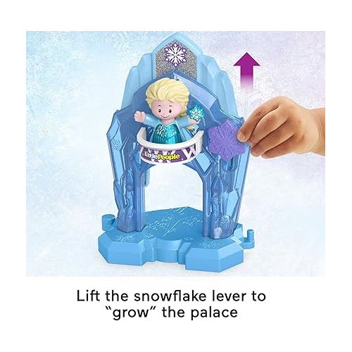 피셔프라이스 Fisher-Price Little People? Toddler Toys Disney Frozen Snowflake Village Playset with Anna Elsa & Olaf for Ages 18+ Months?