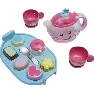 Fisher-Price Toddler Toy Laugh & Learn Sweet Manners Tea Set with Music & Lights for Educational Pretend Play Kids Ages 18+ Months