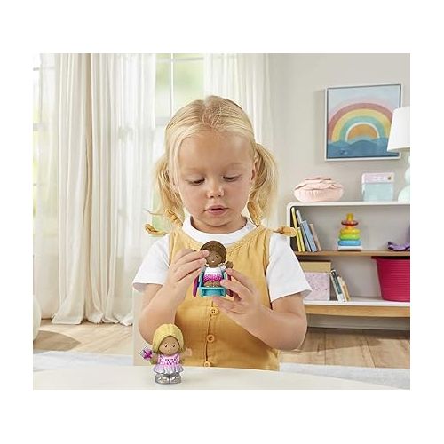 피셔프라이스 Fisher-Price Little People Barbie Toddler Toys Party Figure Pack, 2 Characters for Pretend Play Ages 18+ Months