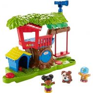 Fisher-Price Little People Toddler Musical Toy Swing & Share Treehouse Playset with 3 Figures for Pretend Play Ages 1+ Years