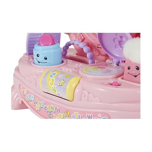 피셔프라이스 Fisher-Price Baby & Toddler Toy Laugh & Learn Magical Musical Mirror Pretend Vanity Set for Infants Ages 6+ Months (Amazon Exclusive)