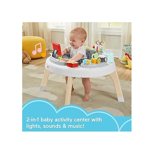 피셔프라이스 Fisher-Price Baby to Toddler Learning Toy 2-in-1 Like a Boss Activity Center and Play Table with Lights Music and Sounds