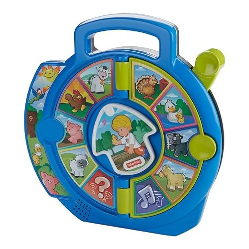 피셔프라이스 Fisher-Price Little People Toddler Learning Toy World of Animals See ‘N Say with Music and Sounds for Ages 18+ Months