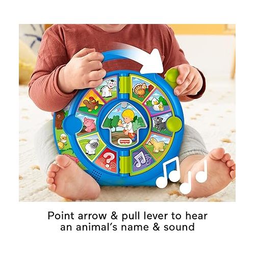 피셔프라이스 Fisher-Price Little People Toddler Learning Toy World of Animals See ‘N Say with Music and Sounds for Ages 18+ Months