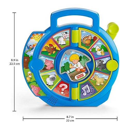 피셔프라이스 Fisher-Price Little People Toddler Learning Toy World of Animals See ‘N Say with Music and Sounds for Ages 18+ Months