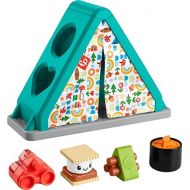 Fisher-Price Baby Developmental Toy S’More Shapes Camping Tent Block Sorting Activity for Infants Ages 6+ Months
