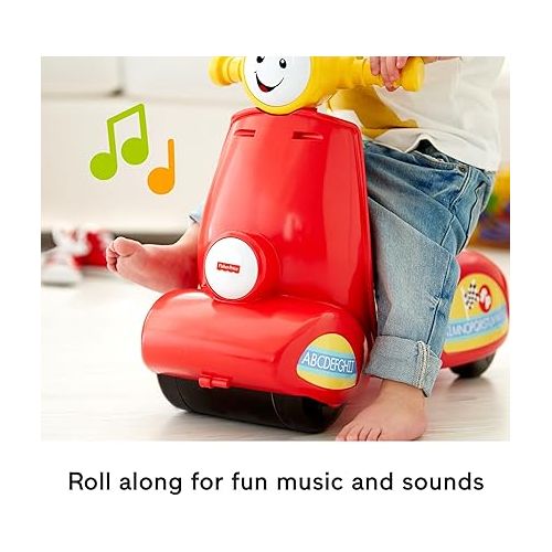 피셔프라이스 Fisher-Price Laugh & Learn Toddler Ride-On, Smart Stages Scooter, Musical Learning Toy with Motion-Activated Songs for Ages 1+ Years