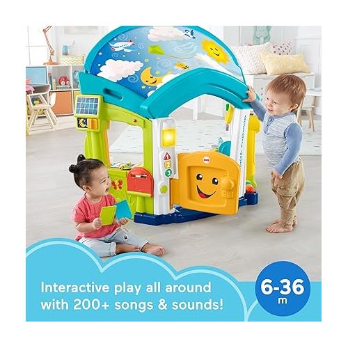 피셔프라이스 Fisher-Price Baby & Toddler Toy Laugh & Learn Smart Learning Home Playhouse with Lights Sounds & Activities for Infants Ages 6+ Months (Amazon Exclusive)