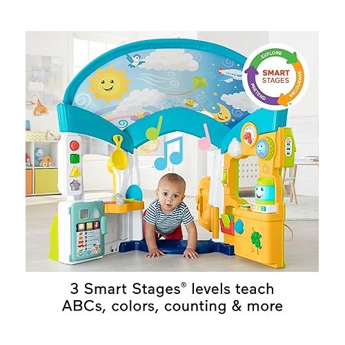 피셔프라이스 Fisher-Price Baby & Toddler Toy Laugh & Learn Smart Learning Home Playhouse with Lights Sounds & Activities for Infants Ages 6+ Months (Amazon Exclusive)