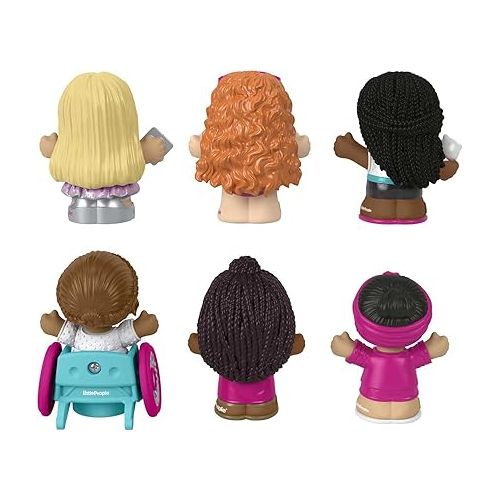 피셔프라이스 Fisher-Price Little People Barbie Toddler Toys Figure 6 Pack for Preschool Pretend Play Ages 18+ Months