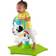 Fisher-Price Toddler Learning Toy, Bounce and Spin Puppy Stationary Ride-On Bouncer with Music & Lights for Infants Ages 1+ Years